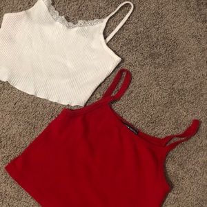2 cropped Brandy Melville tank tops